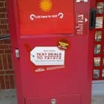 Outdoor kiosk sunshield example Redbox