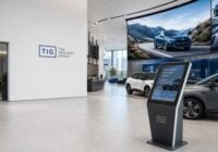 Car dealership kiosks and video wall