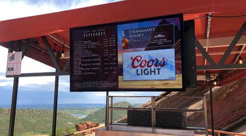 red rocks digital signage