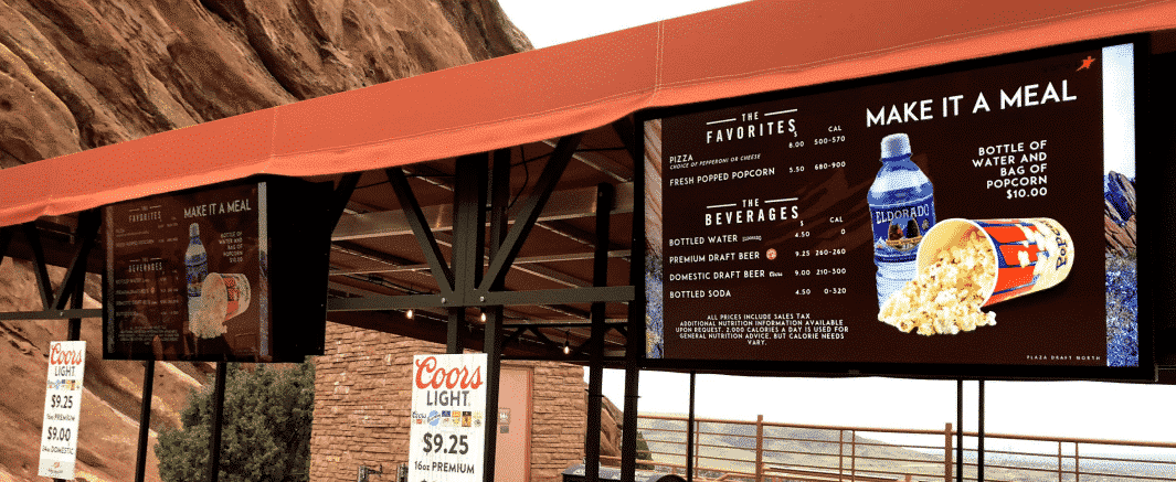 digital signage red rocks