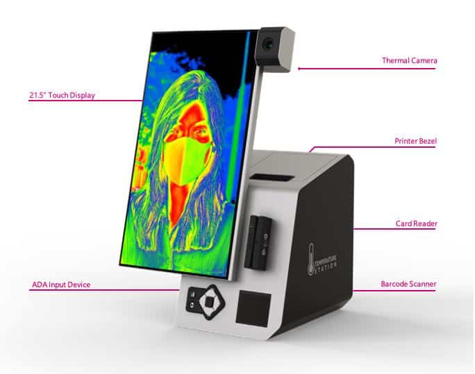 Temperature Screening Kiosk, Contactless Sign-In Kiosks