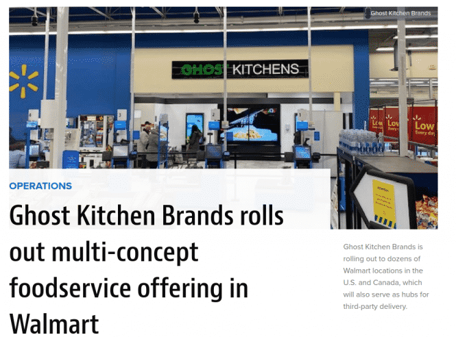 ghost kitchen kiosks in Walmart