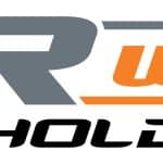 Logo with the text UR way in stylized gray and orange letters above the word HOLDINGS in bold black font, perfect for branding a restaurant kiosk.