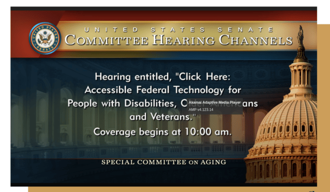 Accessible Federal Technology Senate Hearing
