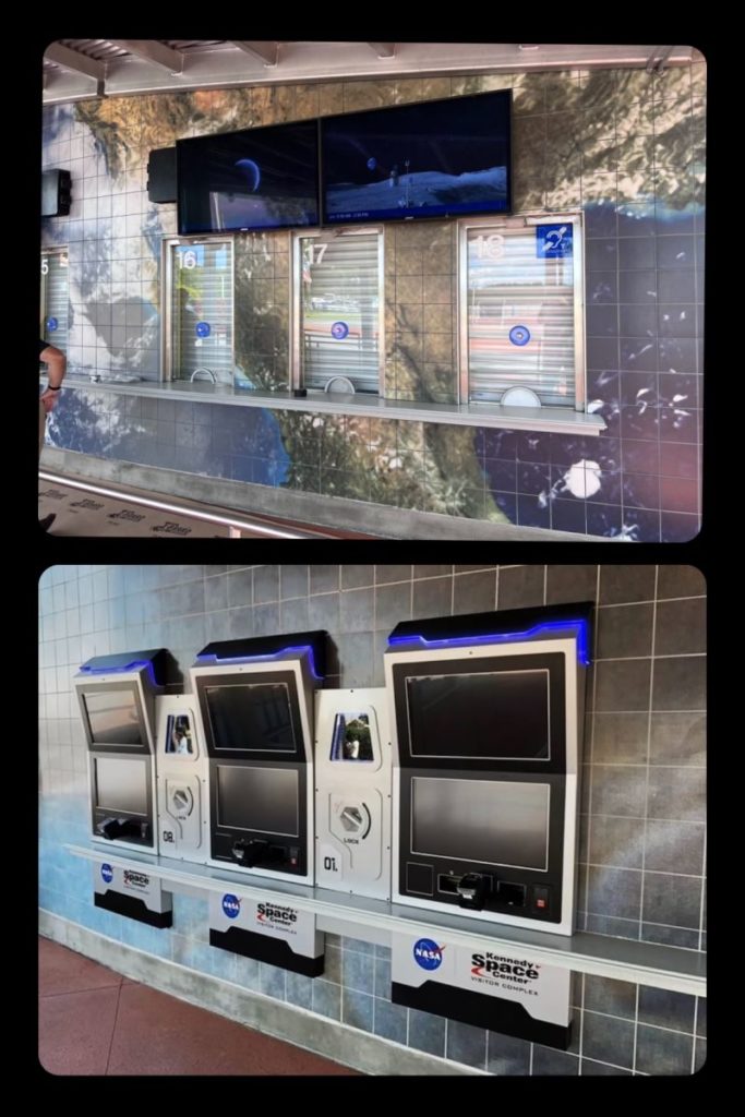 Click for full size ticketing kiosk installation