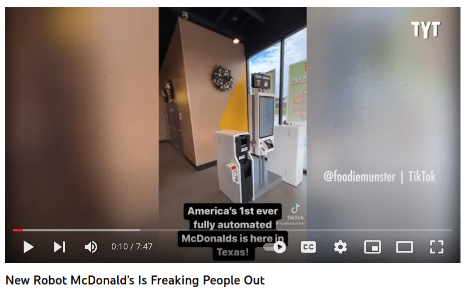 mcdonald's kiosk robot
