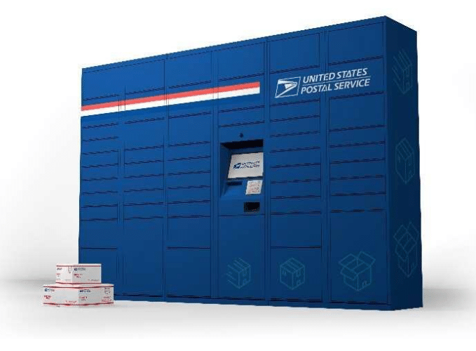 Electronic lockers USPS Amazon