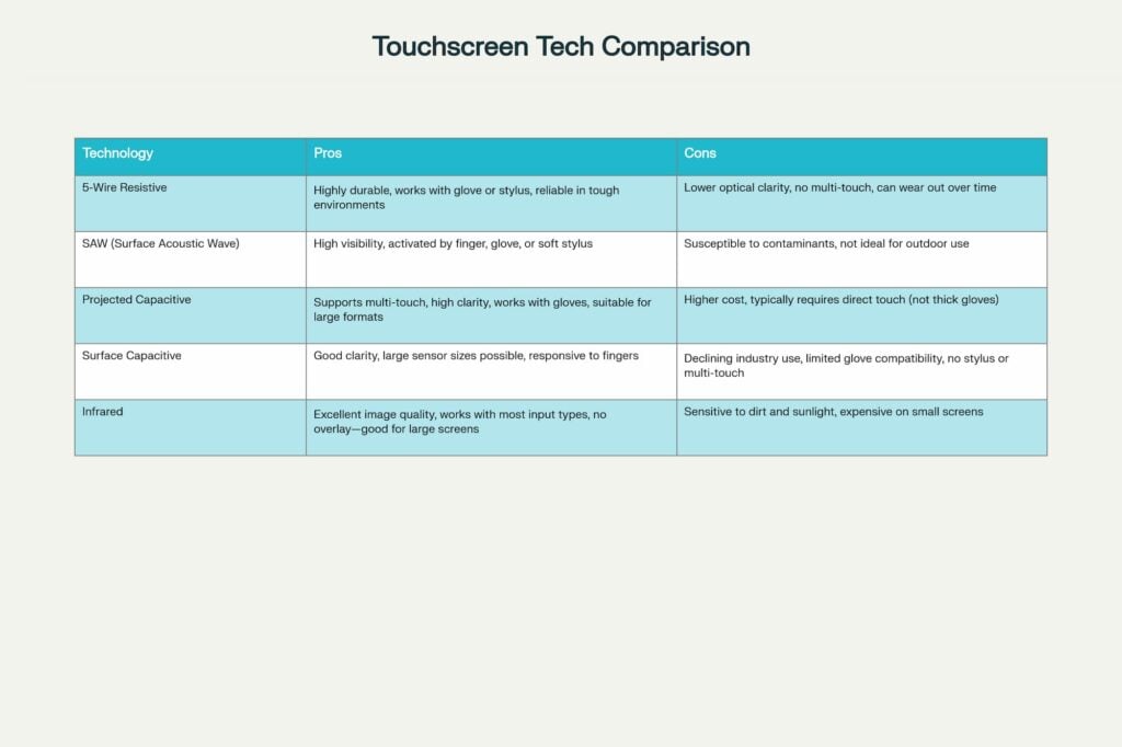 touchscreen comparison 2025
