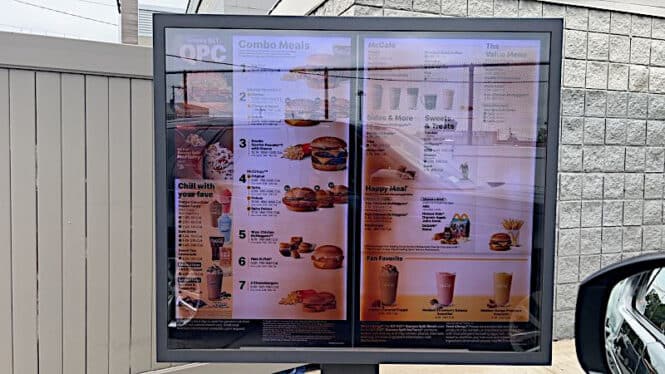 McDonalds Menu Board