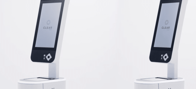 clear enve pods airport kiosks