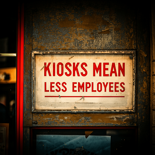 kiosks mean less employees