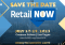 Promotional image for Retail NOW 2025 in Las Vegas. Text reads: Save the Date. RetailNow trade show, July 27-29, 2025, Caesars Palace, Las Vegas. www.GoRSPA.org/RetailNOW. Background features faint image of Caesars Palace.