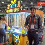 Anup Tapadia introduces the “Boxed Up!” skill based game at the TouchMagix exhibit